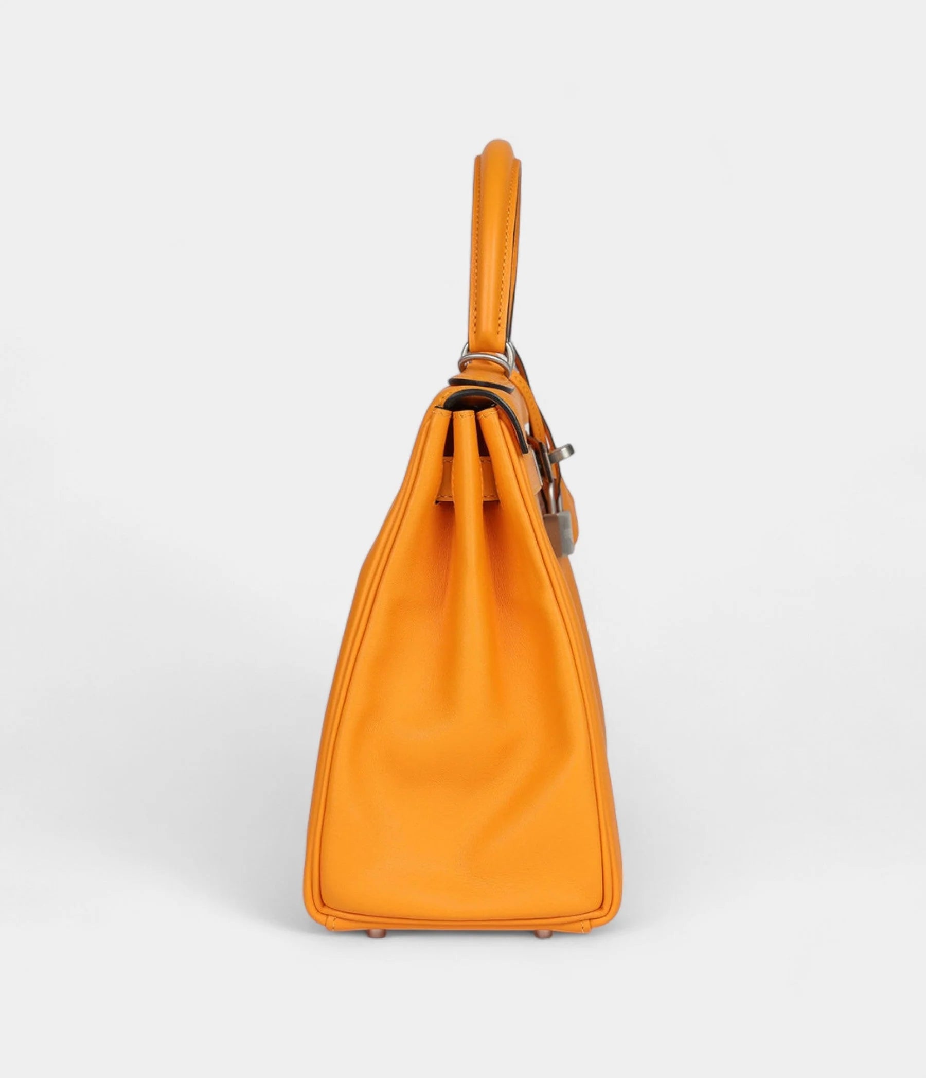 Vintage Hermes Kelly 28 Swift Brushed Palladium Hardware