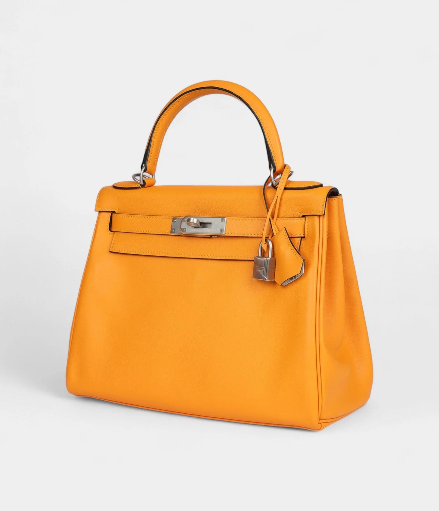 Vintage Hermes Kelly 28 Swift Brushed Palladium Hardware