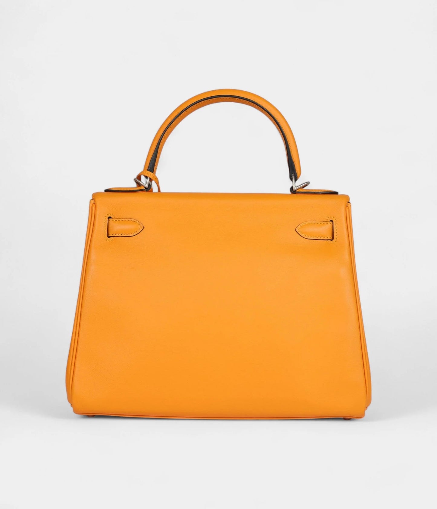 Vintage Hermes Kelly 28 Swift Brushed Palladium Hardware