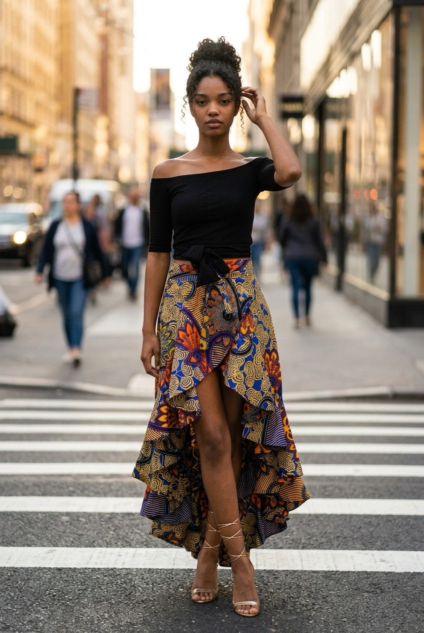 The MARA NOIR Cascading Ruffle Skirt