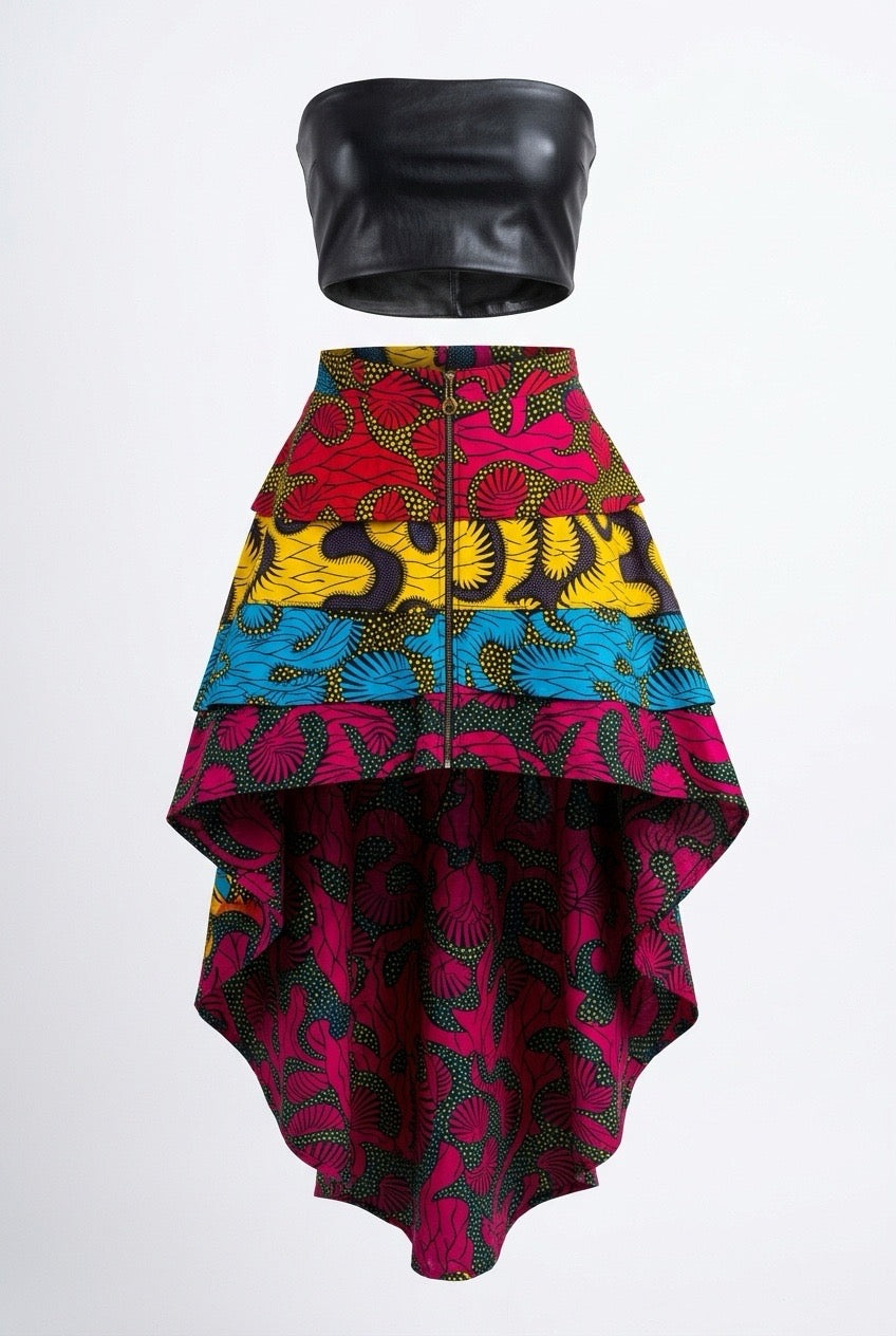 The MARA NOIR High-Low Statement Skirt