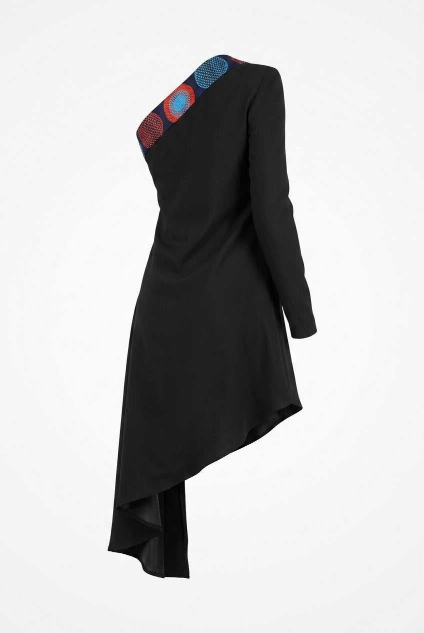 The MARA NOIR Asymmetrical Midi Dress