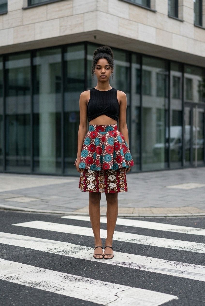 The MARA NOIR Layered Peplum Skirt