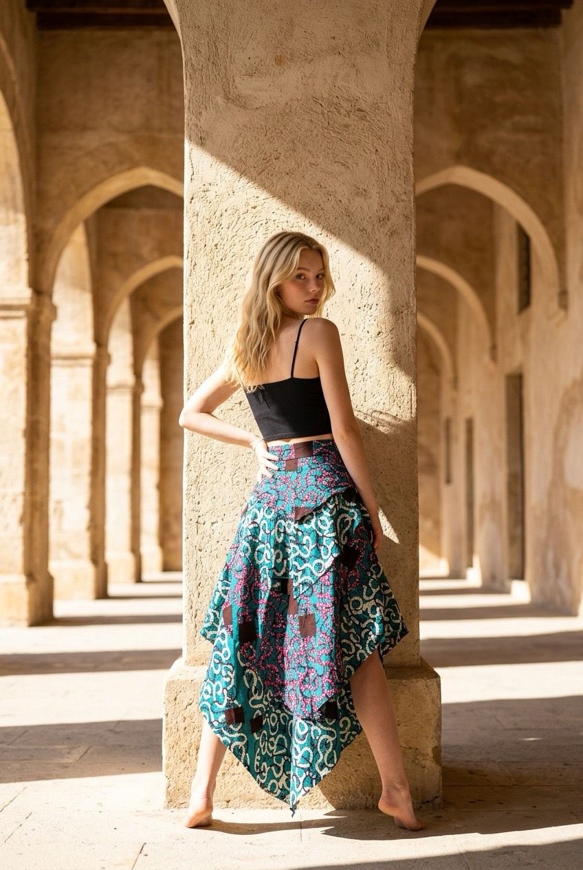 The MARA NOIR Draped Statement Skirt